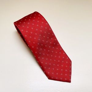 Tie Bar Men's Polka Dot Neck Tie - Red White